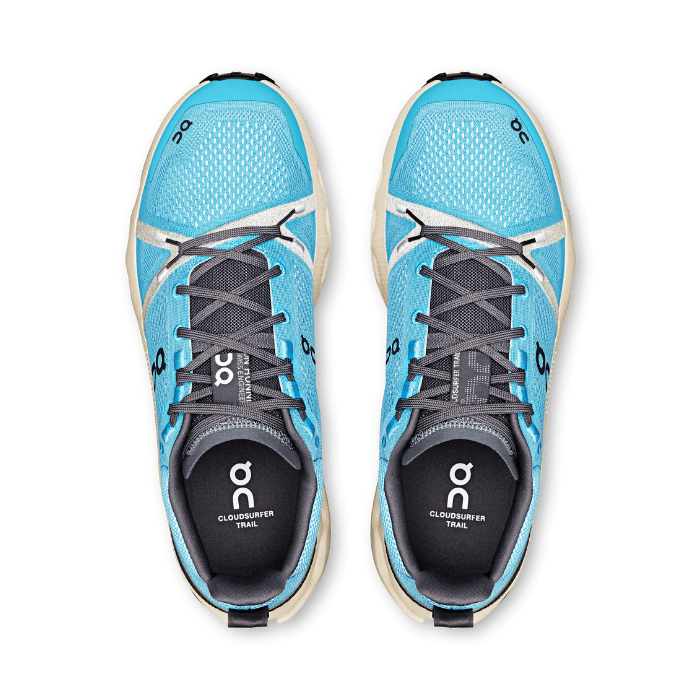 "On Running Cloudsurfer Trail Horizon Cream sneakers by Hype Elixir – lightweight, cushioned, and durable trail running shoes for superior performance."