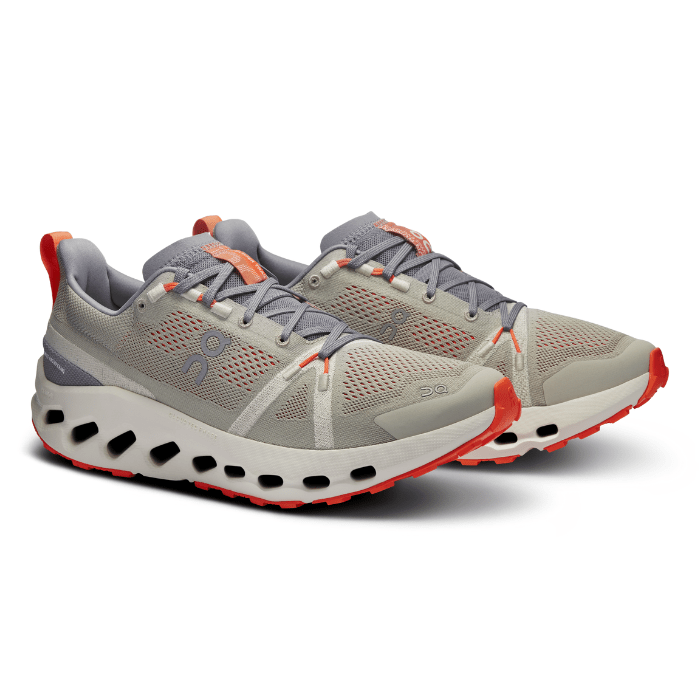 "On Running Cloudsurfer Trail Fossil Ivory sneakers by Hype Elixir – durable, cushioned trail running shoes featuring a Fossil Ivory colorway, designed for comfort and performance on all terrains."