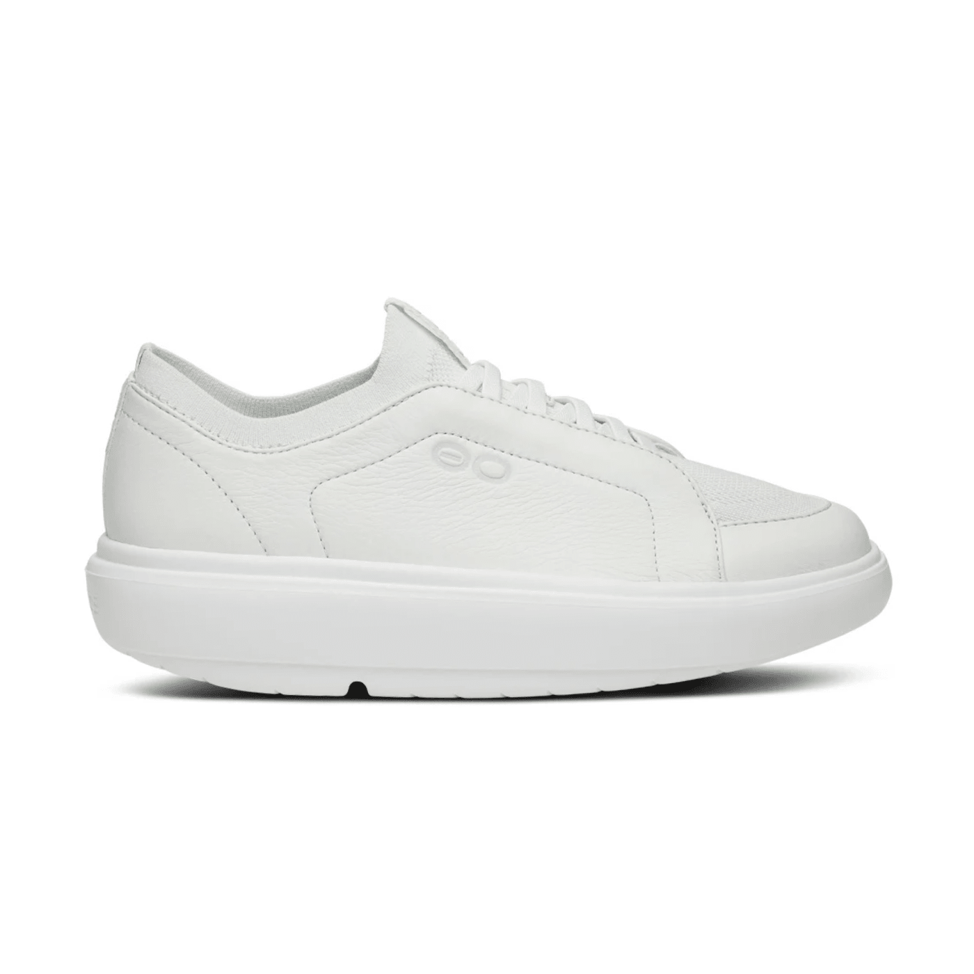 Oofos Club+ Women's Slip-On Leather Shoe White