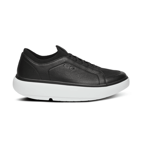 Oofos Club+ Women's Slip-On Leather Shoe White & Black