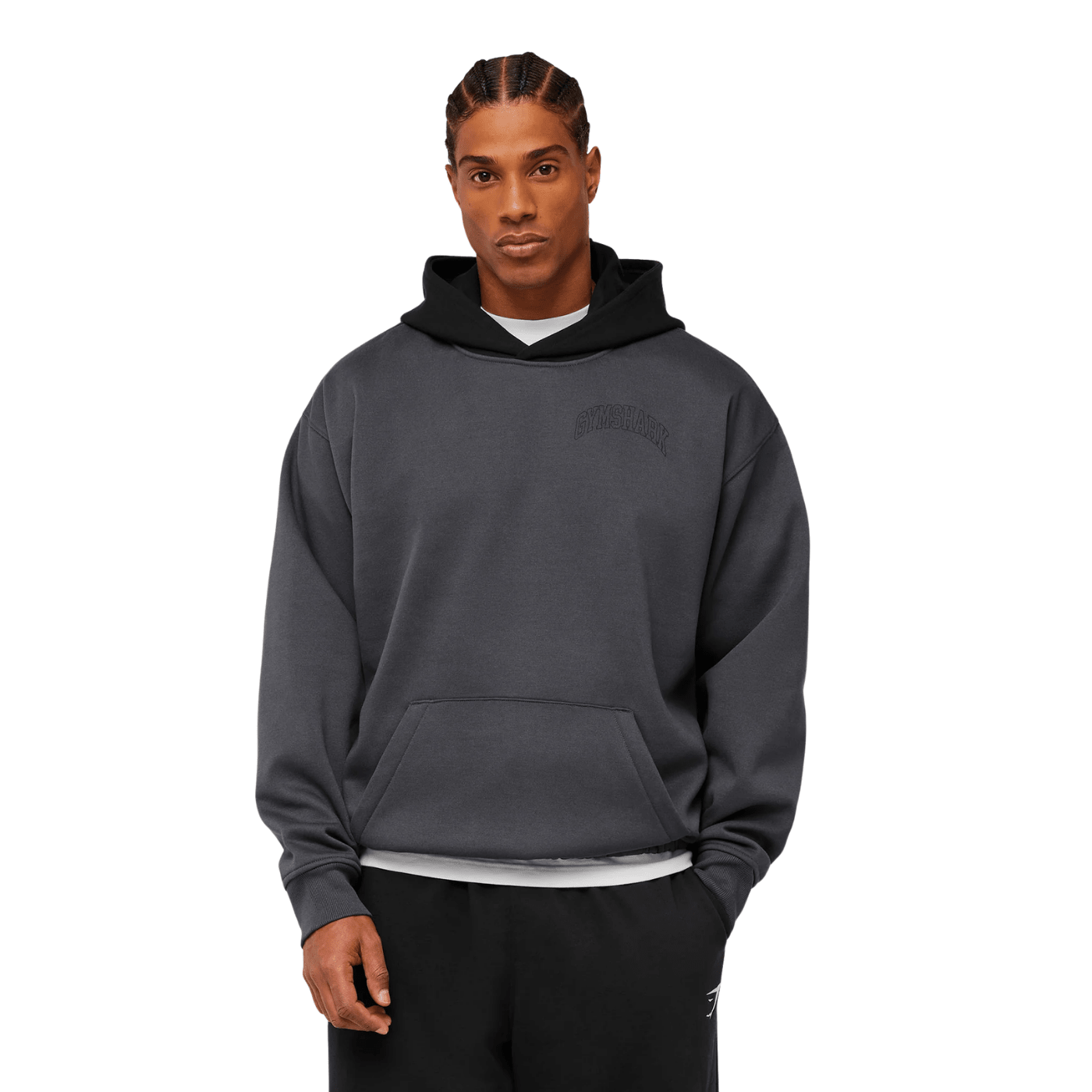 Gymshark Collegiate Tech Hoodie oversized fit Onyx Grey