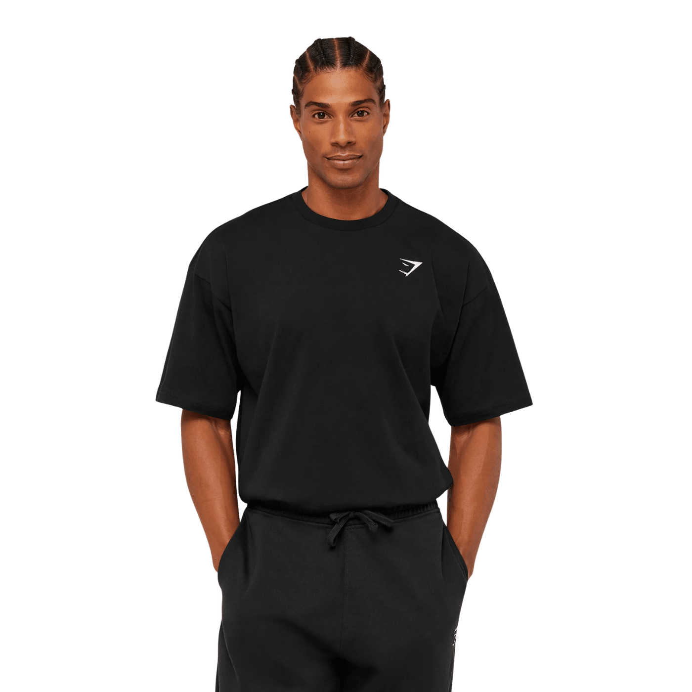 GYMSHARK Crest Oversized T-Shirt oversized fit GS Black