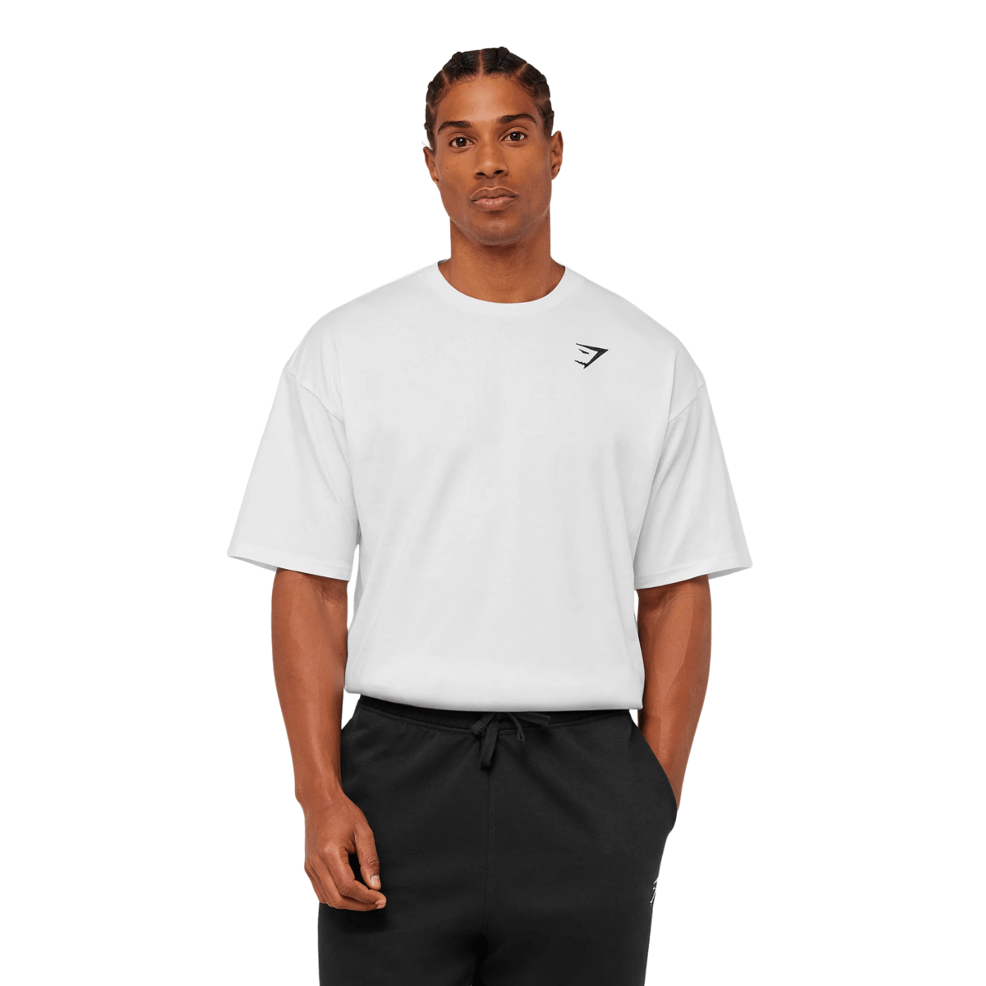GYMSHARK Crest Oversized T-Shirt oversized fit GS White