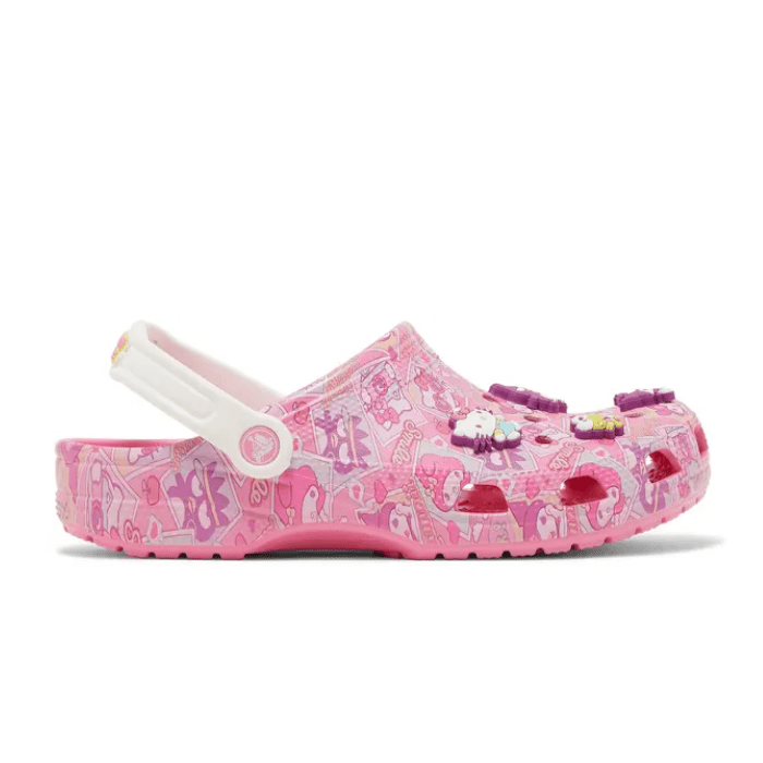 "Crocs Classic Clog Hello Kitty and Friends – playful and colorful clogs featuring Hello Kitty and her friends, offering comfort and a fun design for fans of all ages."
