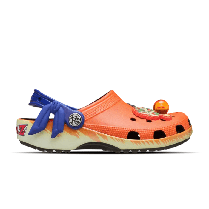 "Crocs Classic Clog Dragon Ball Z Goku by Hype Elixir – vibrant, Dragon Ball Z-themed clogs featuring Goku, delivering comfort and a bold, anime-inspired design."