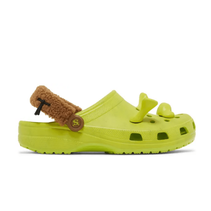 "Crocs Classic Clog DreamWorks Shrek by Hype Elixir – playful, limited-edition clogs featuring Shrek and his iconic characters, offering comfort and a fun, whimsical style."