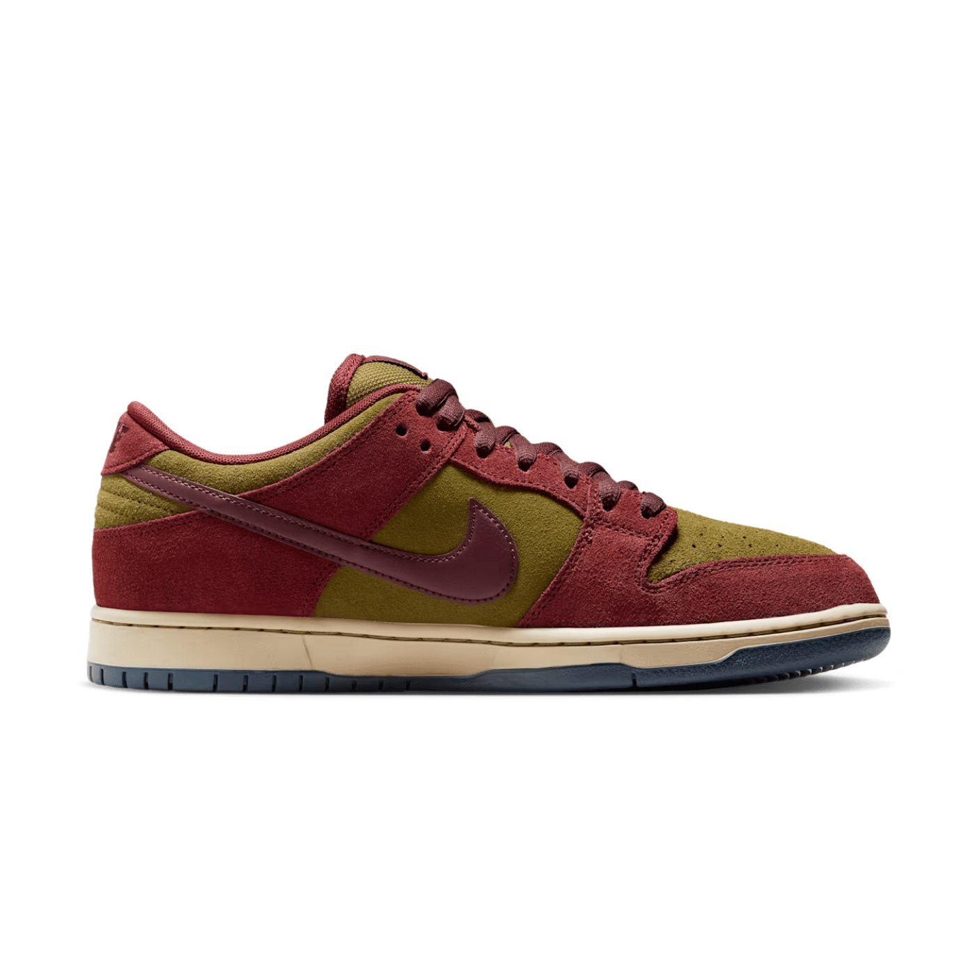 Nike SB Dunk Low Pro Dark Team Red and Olive Flak