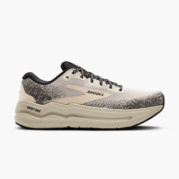 "Brooks Running Ghost Max 2 Pelican/Pelican/Black sneakers by Hype Elixir – lightweight, cushioned running shoes designed for comfort, support, and durability."