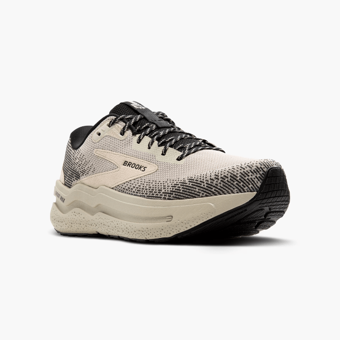 "Brooks Running Ghost Max 2 Pelican/Pelican/Black sneakers by Hype Elixir – lightweight, cushioned running shoes designed for comfort, support, and durability."