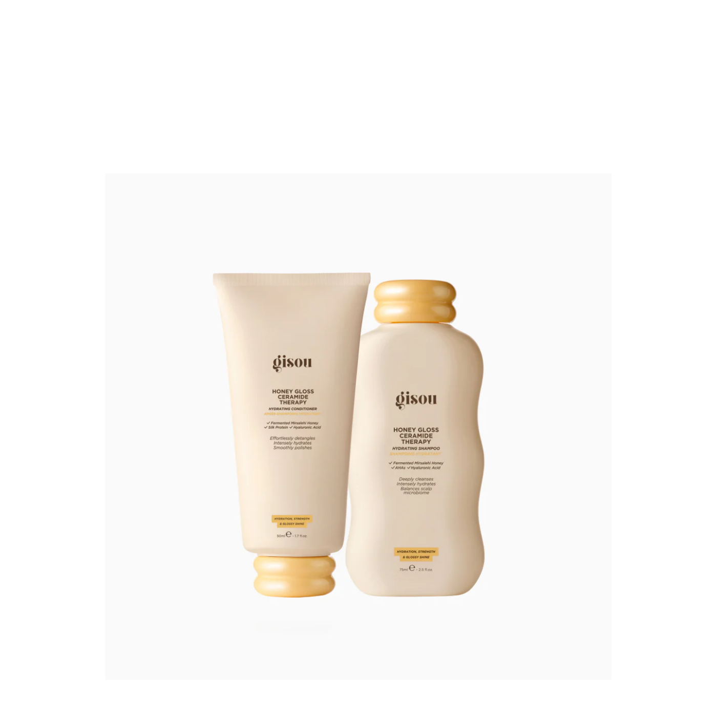 Gisou HONEY GLOSS HAIR WASH DUO - 75 + 50 ML