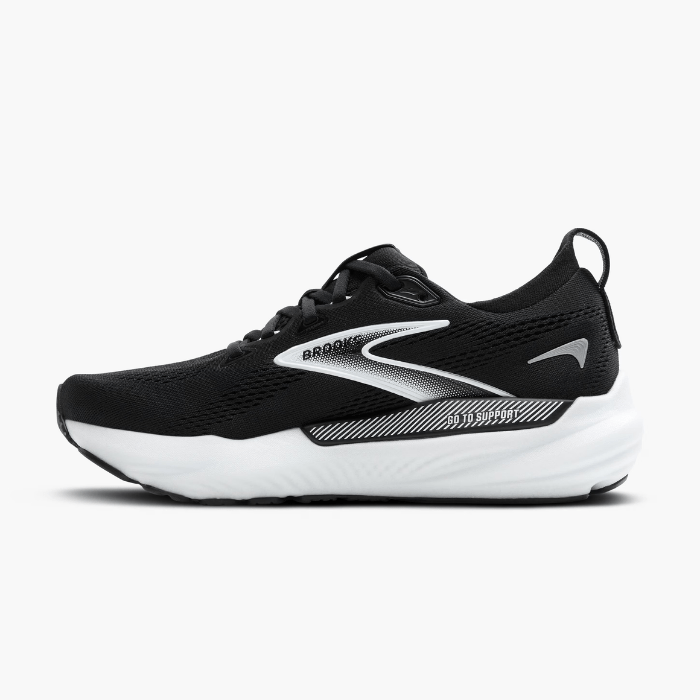 "Brooks Running Glycerin GTS 22 Black/Grey/White sneakers by Hype Elixir – cushioned, stability running shoes offering comfort, support, and durability."