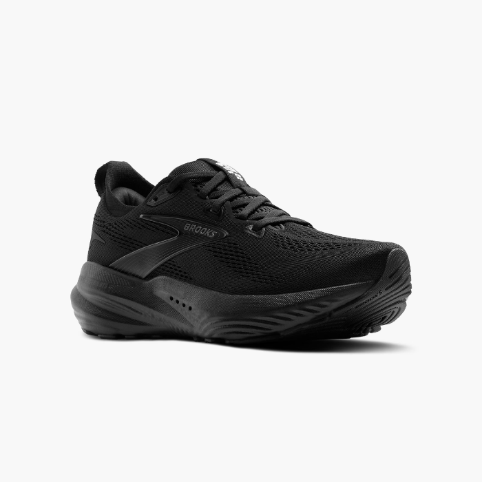 "Brooks Running Glycerin GTS 22 Black/Ebony sneakers by Hype Elixir – cushioned, stability running shoes designed for comfort, support, and durability."