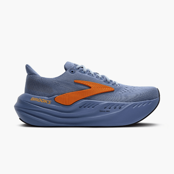"Brooks Running Glycerin Max Country Blue/Sky/Orange sneakers by Hype Elixir – cushioned, lightweight running shoes offering comfort, support, and style."