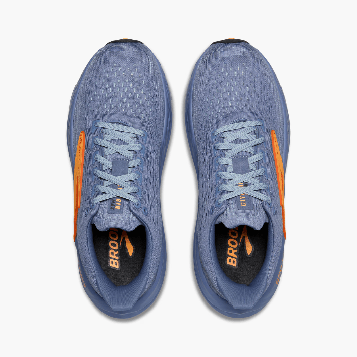 "Brooks Running Glycerin Max Country Blue/Sky/Orange sneakers by Hype Elixir – cushioned, lightweight running shoes offering comfort, support, and style."