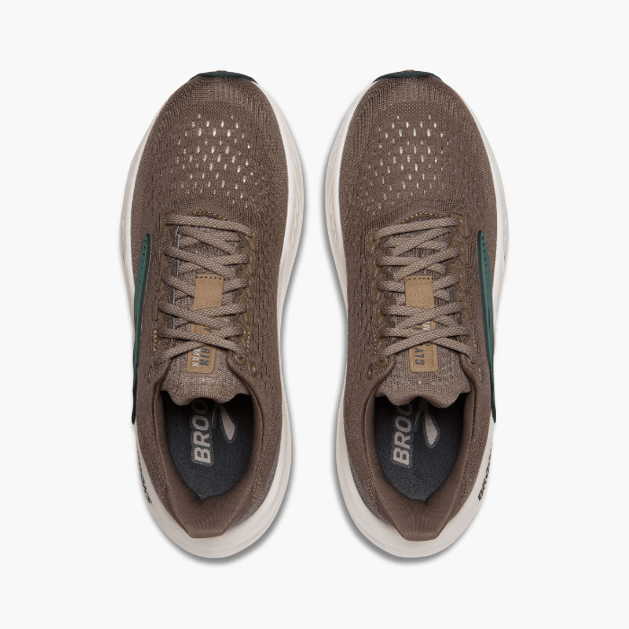 "Brooks Running Glycerin Max Falcon/Green/London Fog sneakers by Hype Elixir – cushioned, lightweight running shoes for ultimate comfort and enhanced performance."