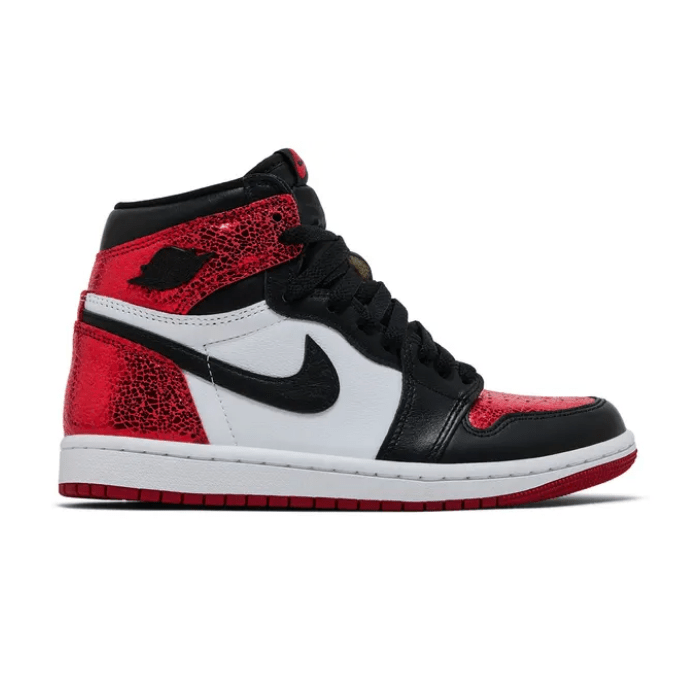 Jordan 1 High OG Ruby (Women's) – bold red and white design with premium comfort and classic style. Shop on hypeelixir.com.