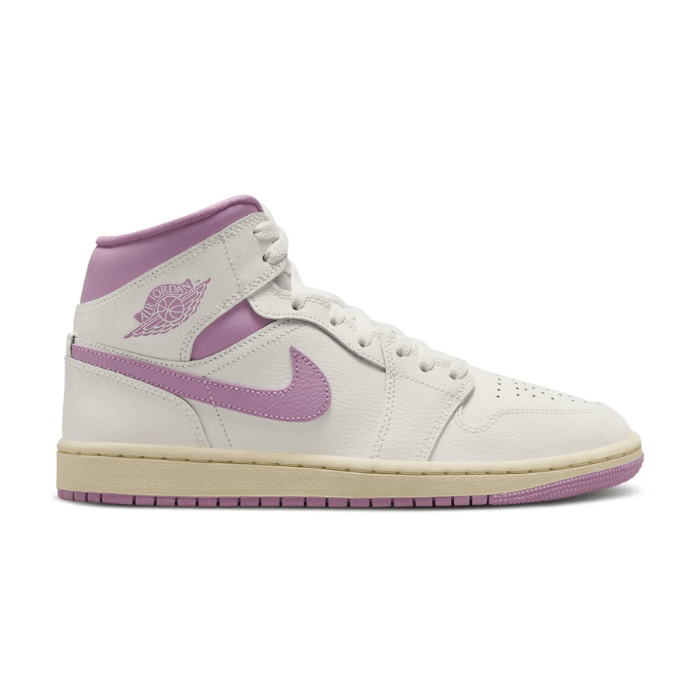 Jordan 1 Mid Sail Pink Coconut Milk (Women's) features soft hues & iconic design for everyday style. Shop on HypeElixir.com.