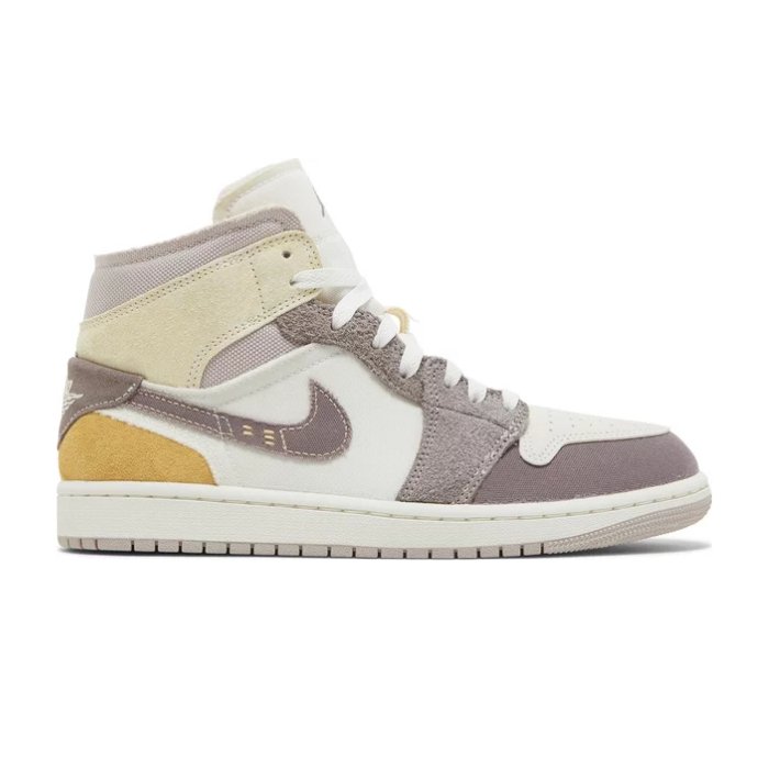 Air Jordan 1 Mid SE Craft Taupe Haze features earthy tones, premium suede, and a deconstructed look. Shop on hypeelixir.com.
