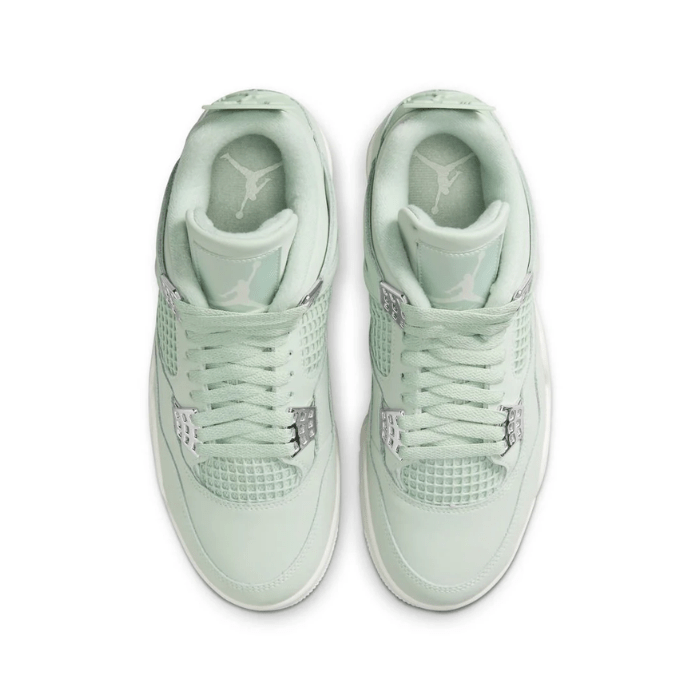 Jordan 4 Retro Seafoam Sail blends heritage design with a subtle green palette for a fresh look. Shop on HypeElixir.com.