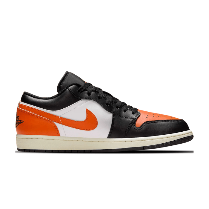 Jordan 1 Low Shattered Backboard Alternate sneakers with iconic orange, black, and white colorway. Shop on hypeelixir.com