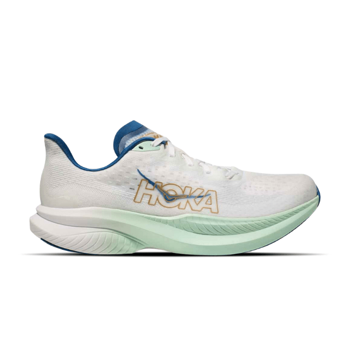 Hoka Mach 6 Frost Gold – lightweight running shoes with responsive cushioning and bold style. Shop on hypeelixir.com