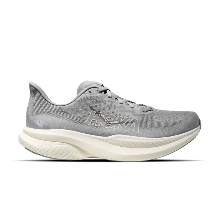 Hoka Mach 6 Stardust Alabaster – lightweight, cushioned running shoes built for speed and comfort. Shop on hypeelixir.com