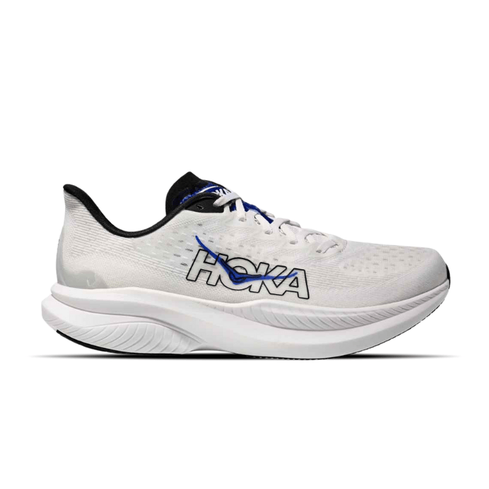 Hoka Mach 6 White Ultramarine – lightweight, responsive running shoes built for speed and comfort. Shop on hypeelixir.com