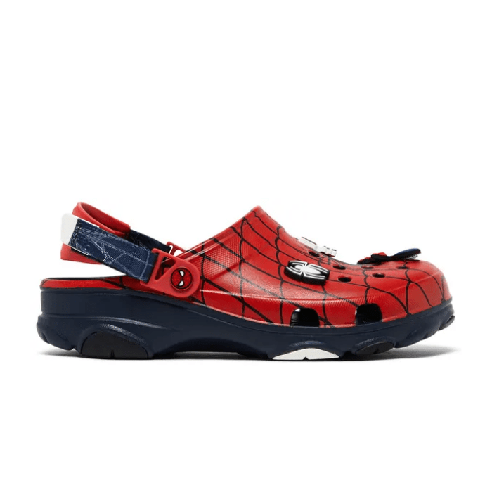 "Crocs Classic All-Terrain Clog Marvel Spider-Man by Hype Elixir – durable, all-terrain clogs with Spider-Man graphics, offering comfort and adventure-ready style for Marvel fans."