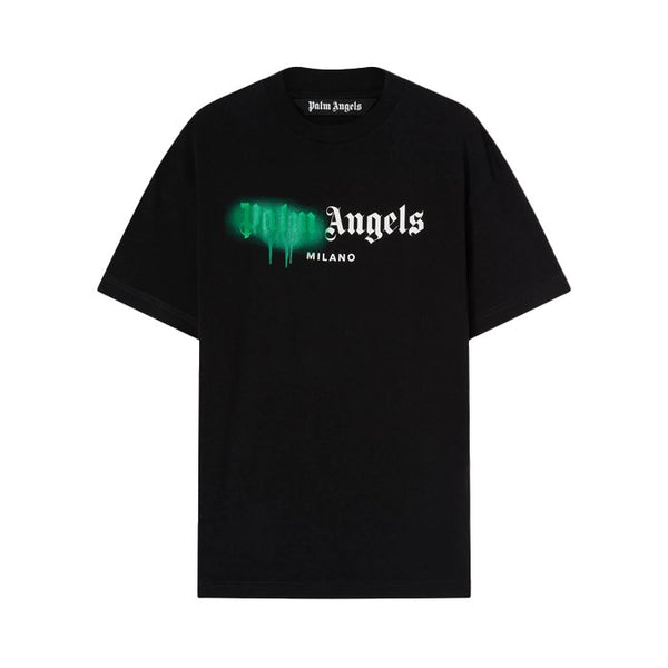 Palm Angels Milano Sprayed Logo T-shirt - HYPE ELIXIR one stop destination for authentic palm angels t-shirt