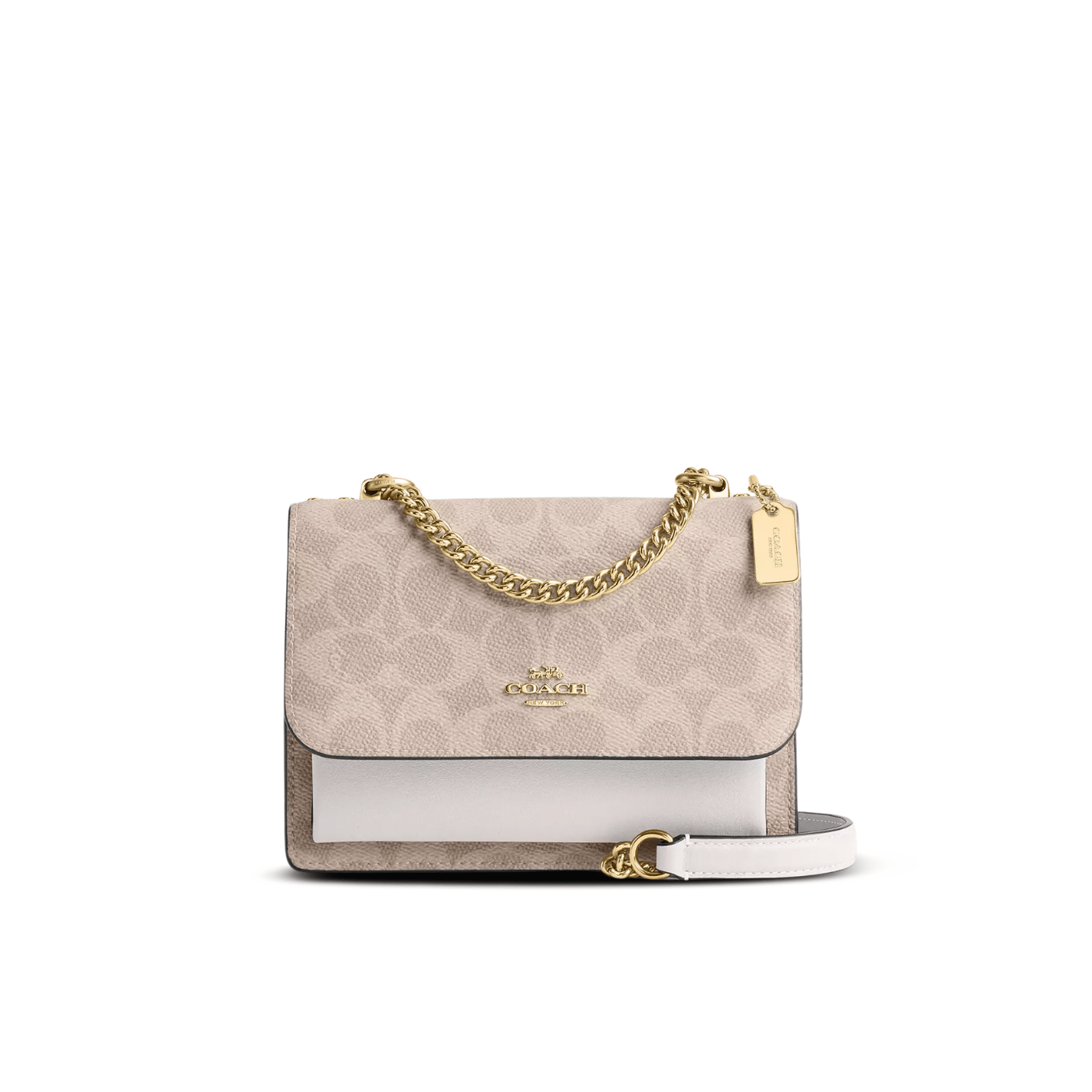 Coach Mini Klare Crossbody Bag signature canvas/Gold/Sand/Chalk
