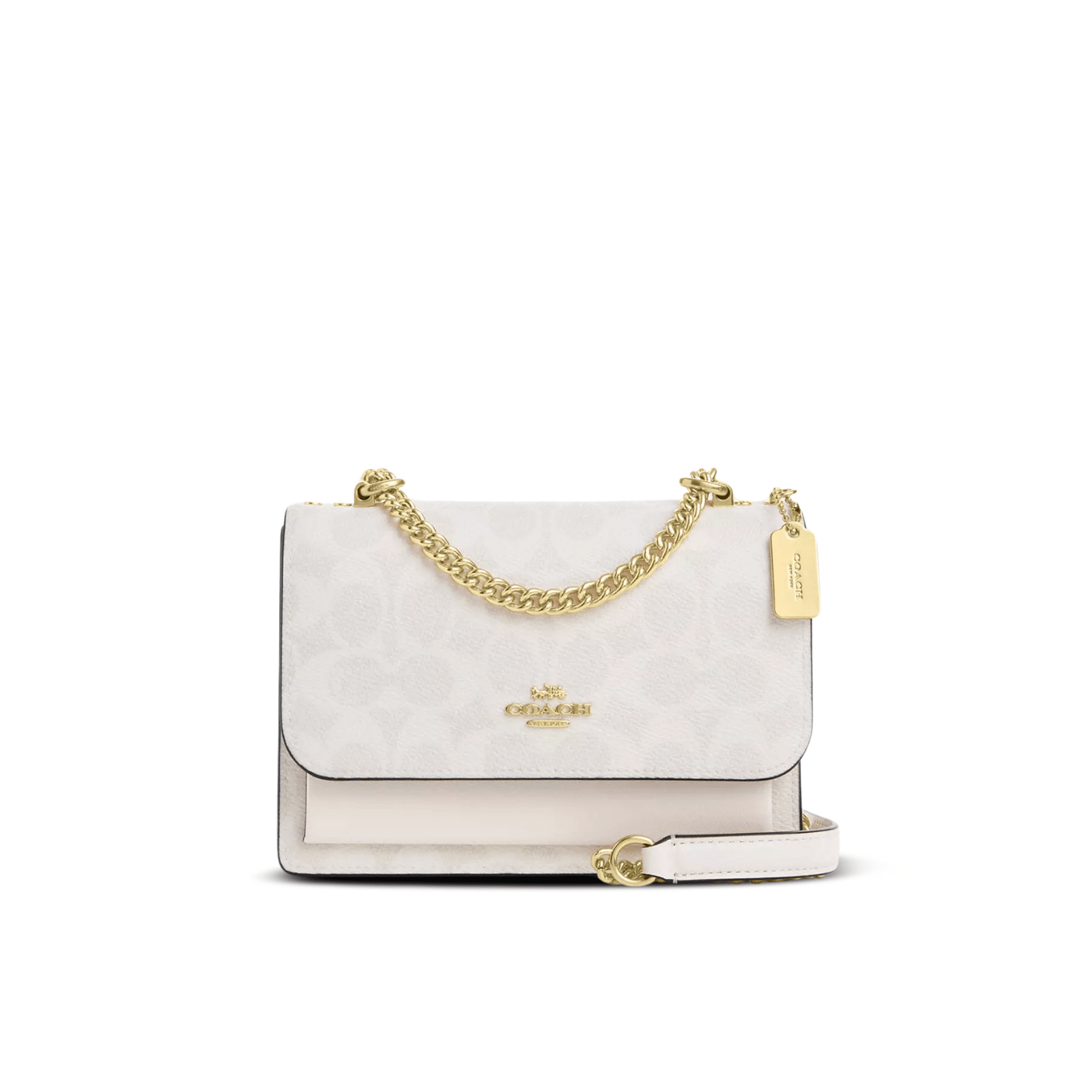 Coach Mini Klare Crossbody Bag signature canvas/Gold/White/Chalk