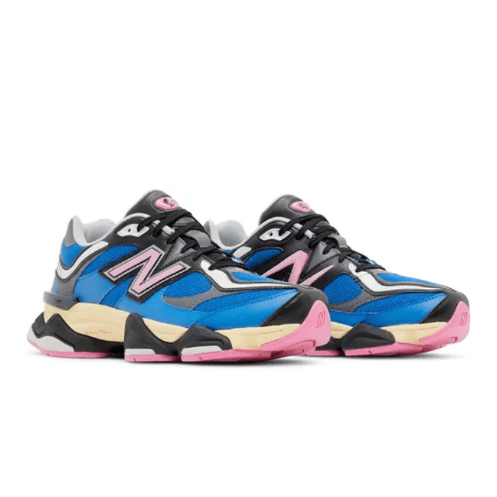 New Balance 9060 Blue Oasis Real Pink combines retro style with modern comfort in vibrant tones. Shop on HypeElixir.com