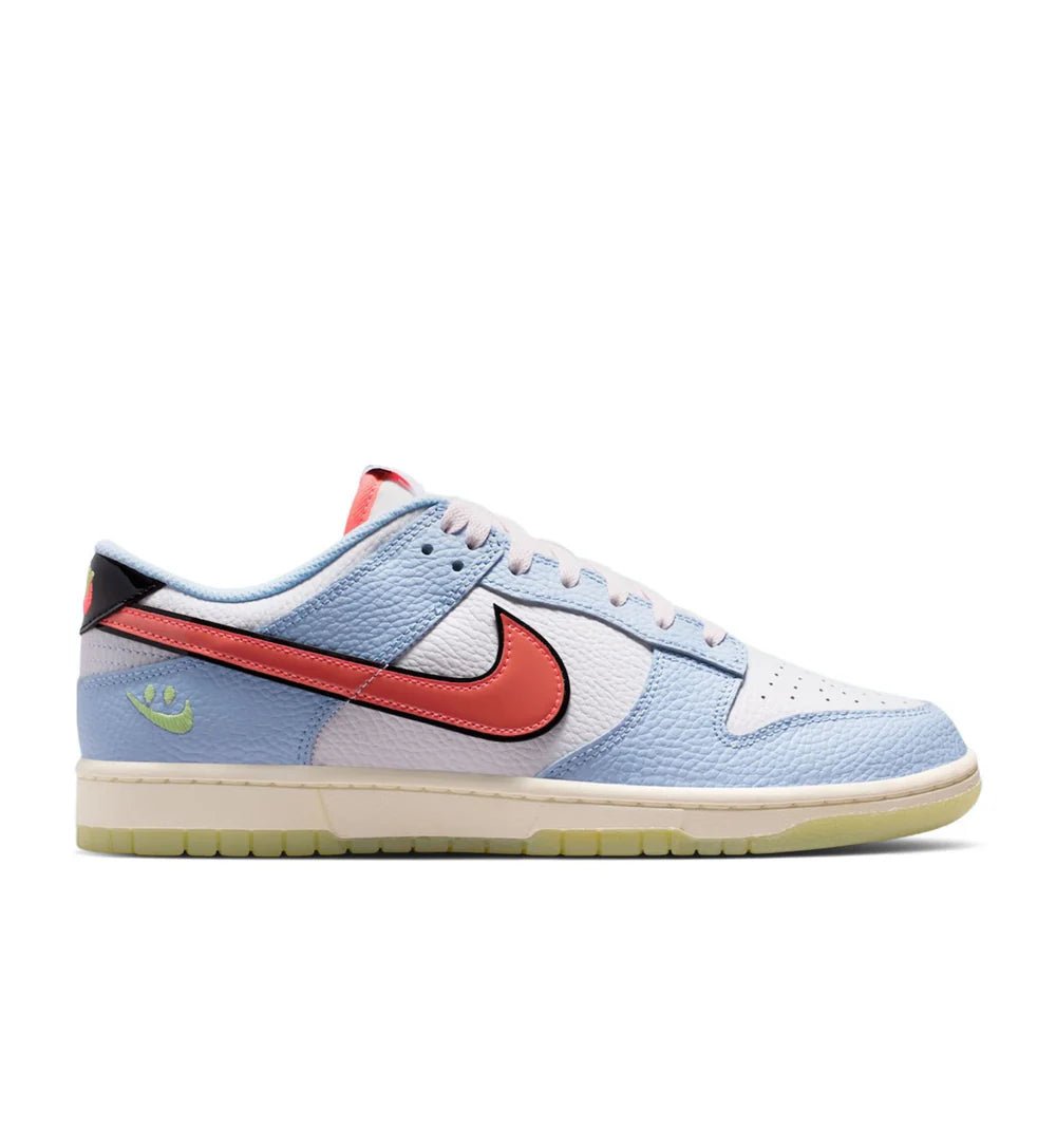 Nike Dunk Low Smiley Swoosh White Hydrogen Blue Crimson