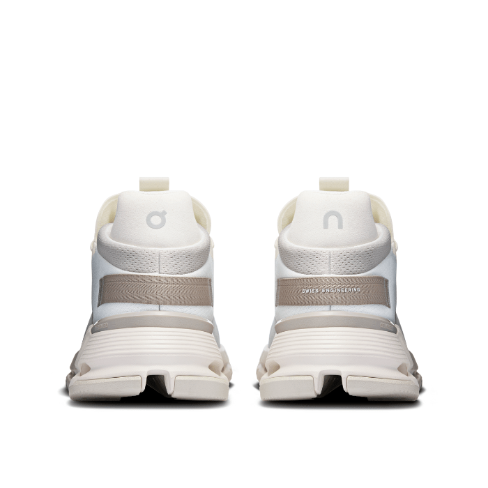 "On Running Cloudnova 2 Ice Sand sneakers by Hype Elixir – stylish, cushioned running shoes offering a blend of comfort and performance in a unique Ice Sand colorway."