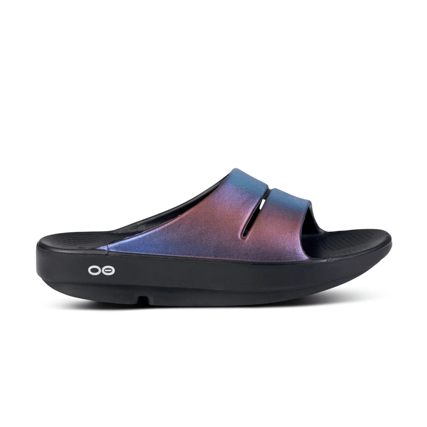 OOFOS OOahh Luxe Slide Midnight Spectre