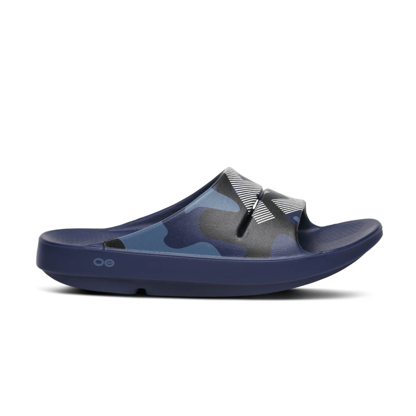 OOFOS OOahh Sport Slide Navy Camo