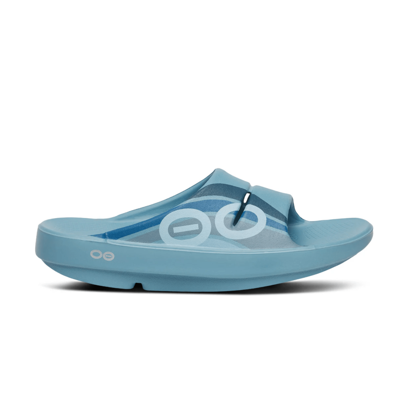 OOFOS OOahh Sport Slide Ocean Blue Wave