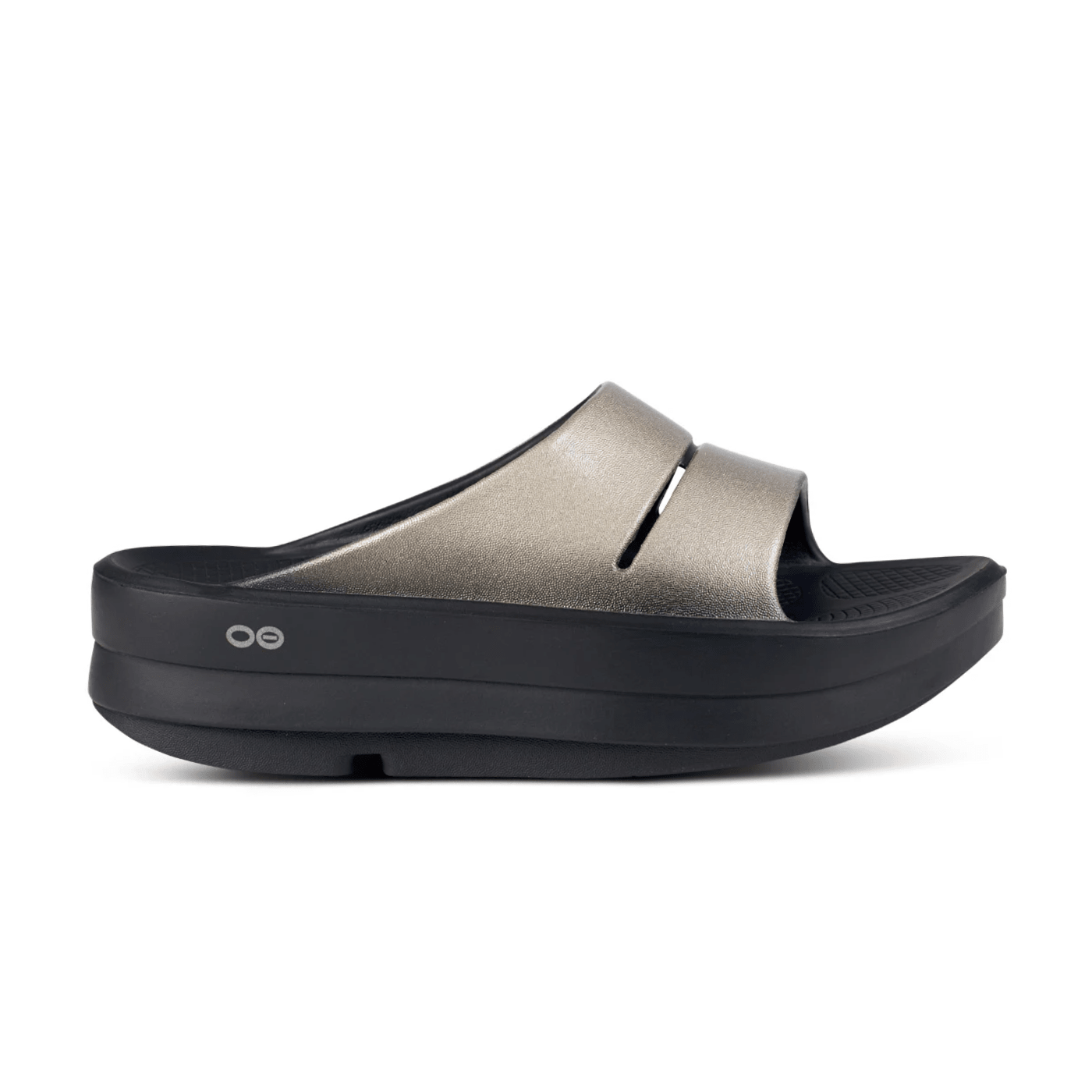 OOFOS OOahh Luxe Platform Slide Latte
