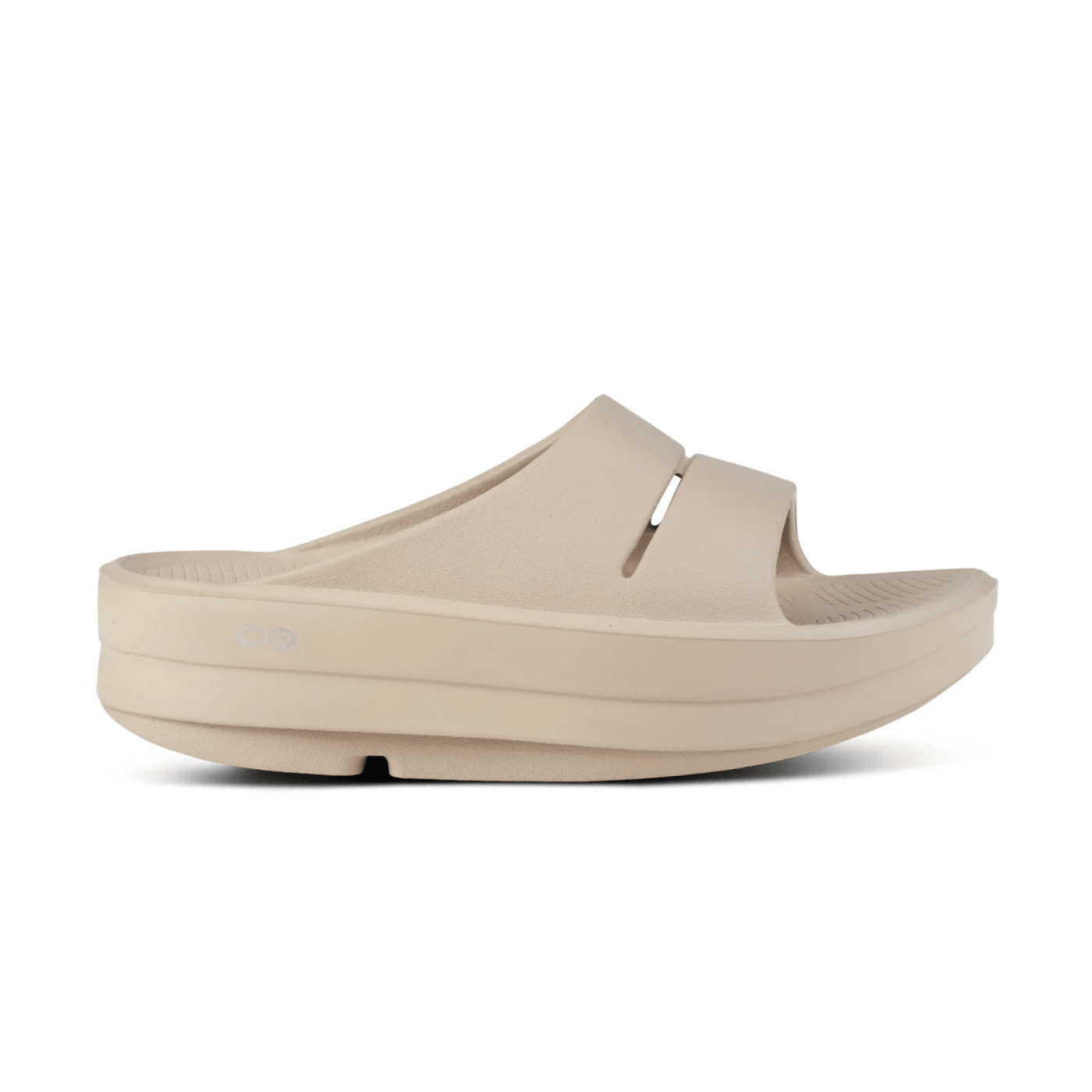 OOFOS OOahh Stacked Platform Slide Nomad
