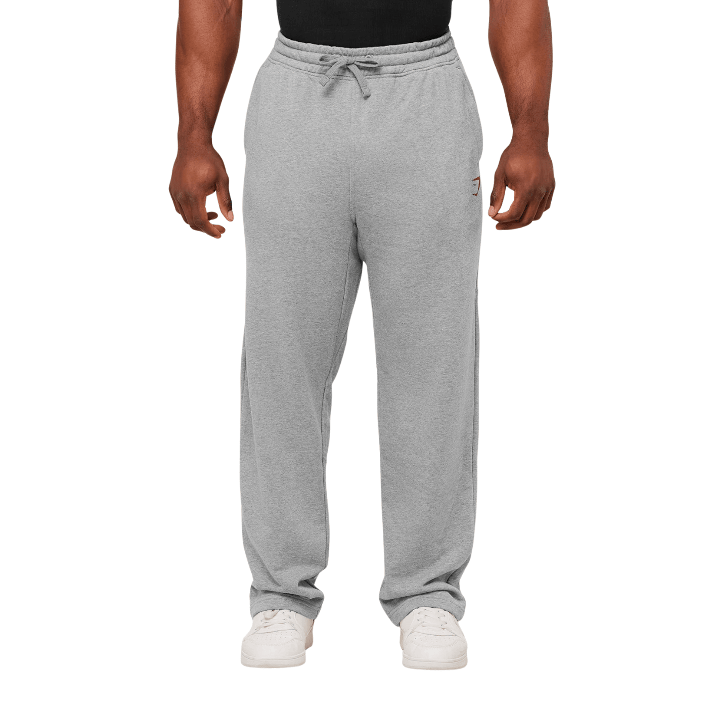 Gymshark Power Straight Leg Pants oversized fit Charcoal Core Marl/Sets Red