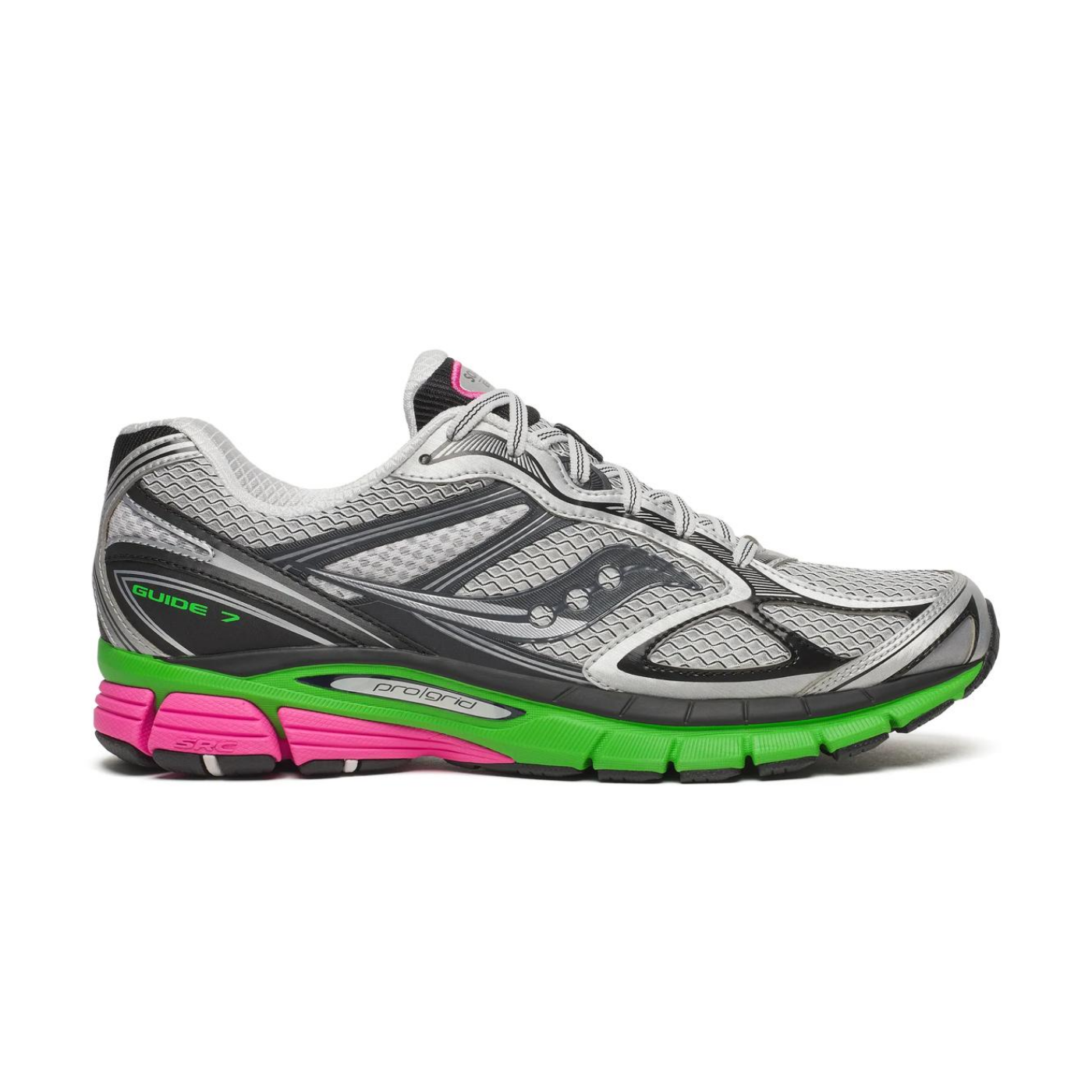 SAUCONY ProGrid Guide 7 Grey | Green | Pink