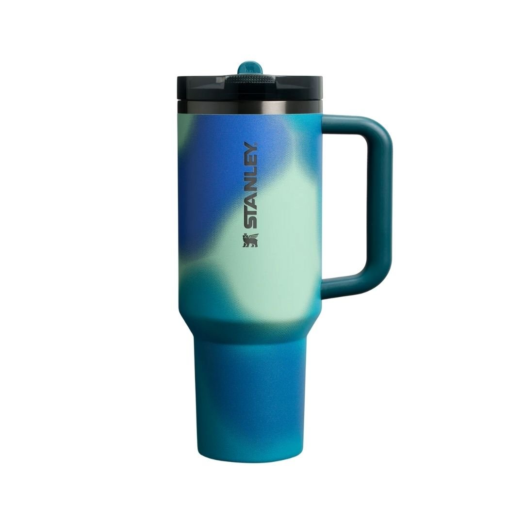 Stanley 40 OZ Quencher ProTour Tumbler in Coastal Teal Motion with flip straw – durable, stylish hydration. Shop on hypeelixir.com