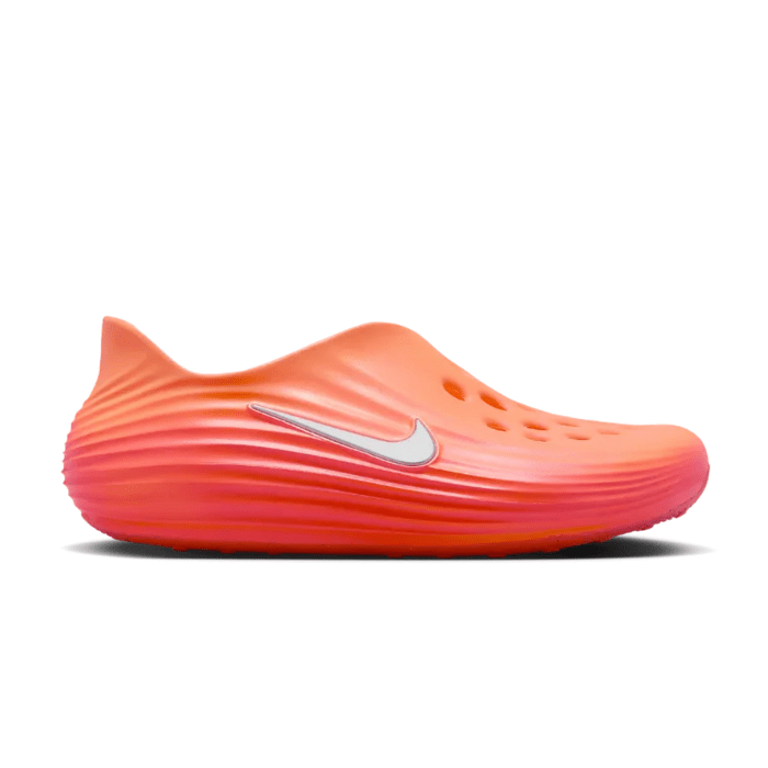 "Nike ReactX Rejuven8 Safety Orange – bold, eye-catching sneakers in a vibrant Safety Orange colorway, designed for comfort and durability with advanced cushioning for active wear."