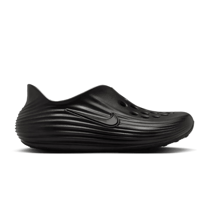 "Nike ReactX Rejuven8 Triple Black – stylish and versatile sneakers in a sleek Triple Black colorway, offering advanced cushioning, comfort, and a modern design for everyday wear."