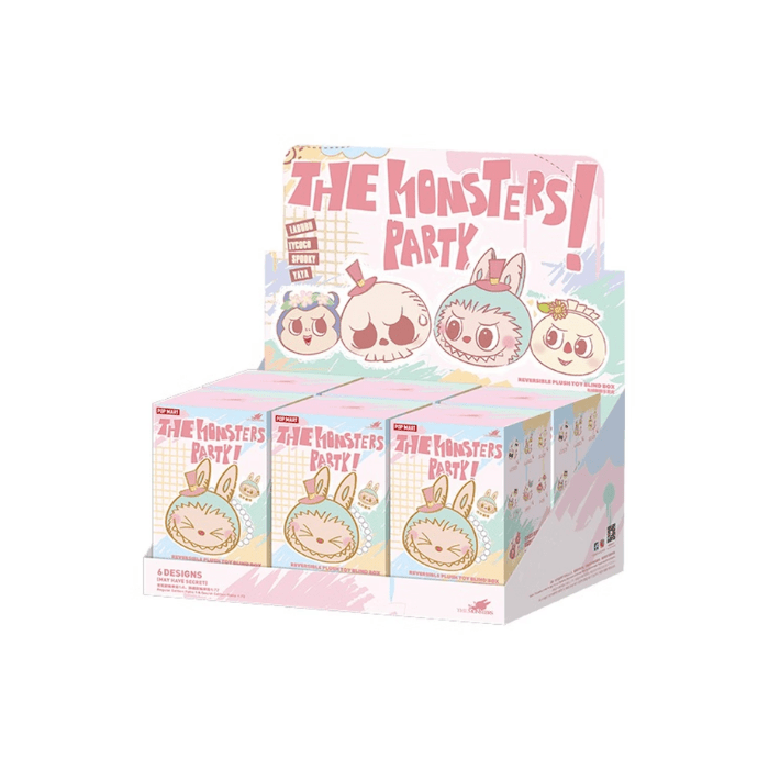Pop Mart Labubu The Monsters Party Series plush sealed case with 6 blind boxes – cute, collectible fun! Shop on hypeelixir.com