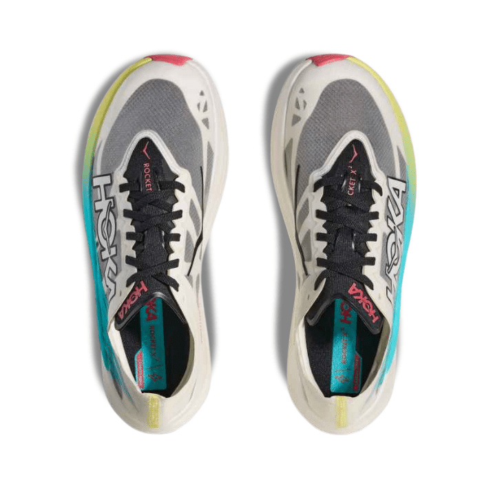 Hoka Rocket X 2 in Yuzu Cielo Blue delivers elite performance with carbon fiber propulsion and bold style. Shop on hypeelixir.com.