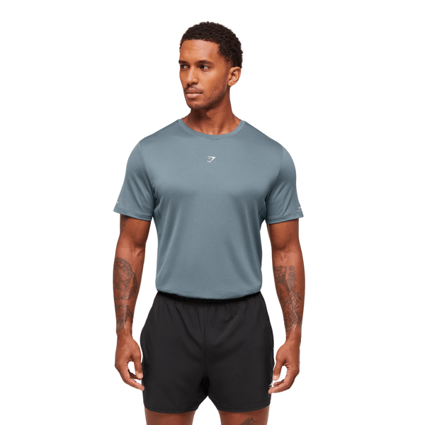 GYMSHARK Running T-Shirt slim fit Iron Blue
