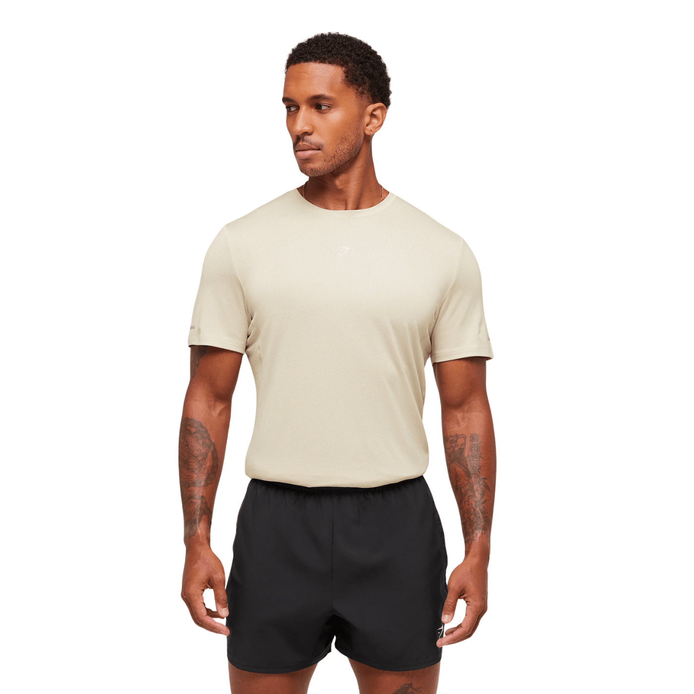 GYMSHARK Running T-Shirt slim fit Pebble Grey