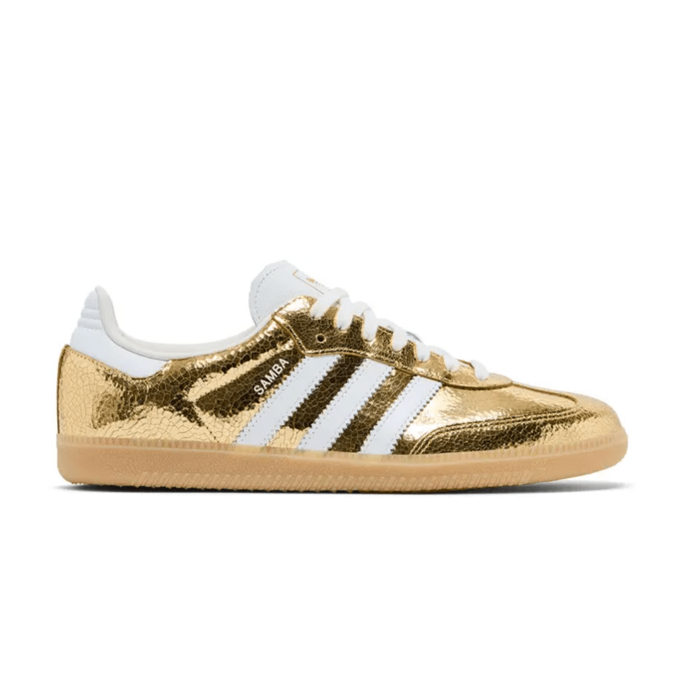adidas Samba OG Gold Metallic Cracked Leather