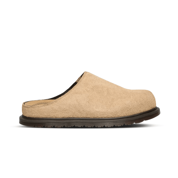 Dr. Martens San Hairy Suede Mules Savannah Tan